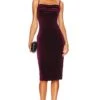 Bias Velvet Midi Slip Dress Port