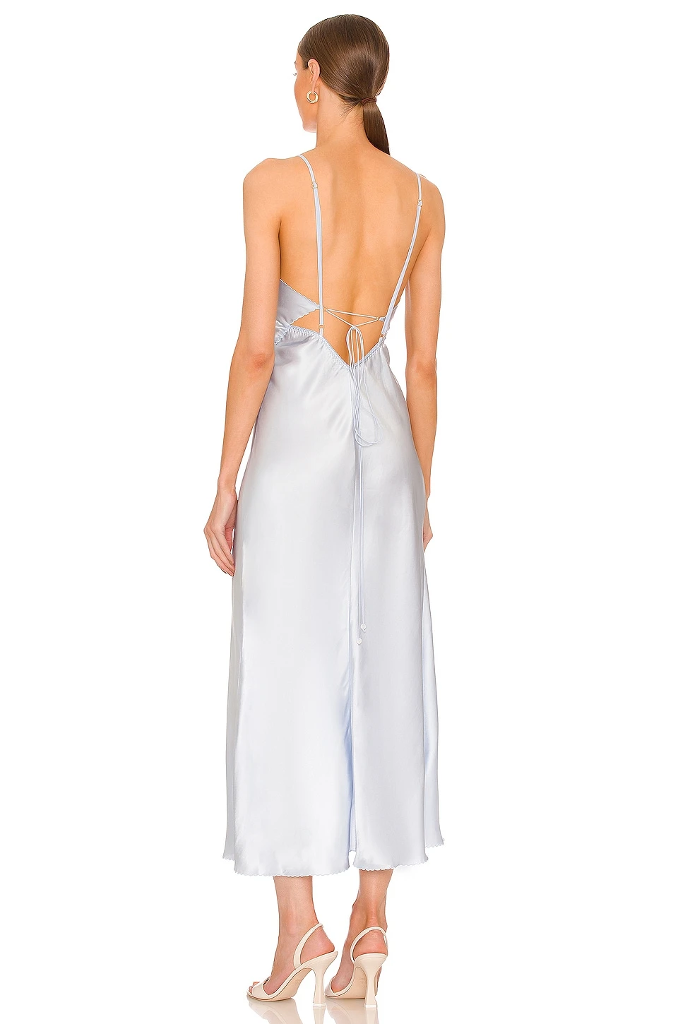 Cream Dress Light Blue - Image 3