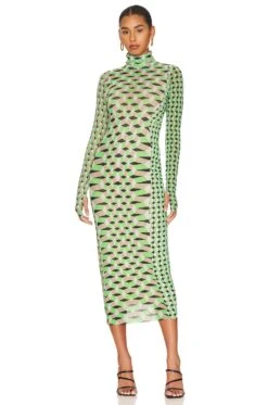 Shailene Dress Green Geo
