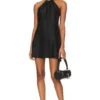 Alice + Olivia Zumi A-line Mini Dress Black