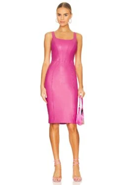 MIDI-KLEID PITTITO Cerise