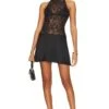 X Revolve Stanford Lace Mini Dress Black