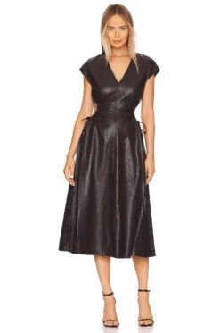 Miranda Midi Dress Dark Brown