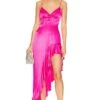 Bardot Ember Midi Dress Pop Pink