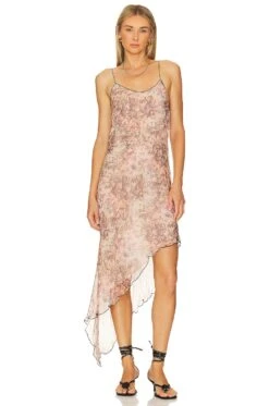 BEC + BRIDGE Florentine Asymmetrical Midi Dress Versailles Floral