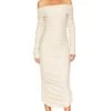 Amara Strapless Midi Dress Neutral