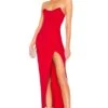 Ryleigh Strapless Maxi Dress Red