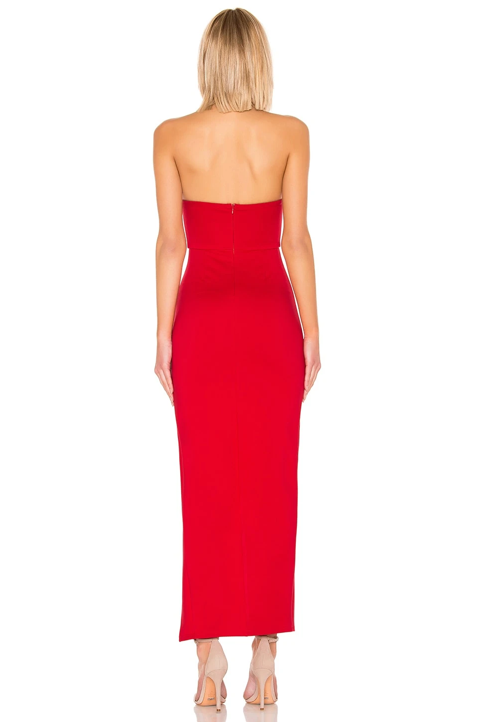 Ryleigh Strapless Maxi Dress Red - Image 3