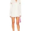 Camila Coelho Emily Shirt Dress White