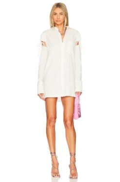 Camila Coelho Emily Shirt Dress White