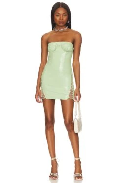 Camila Coelho Sage Mini Dress Seafoam Green