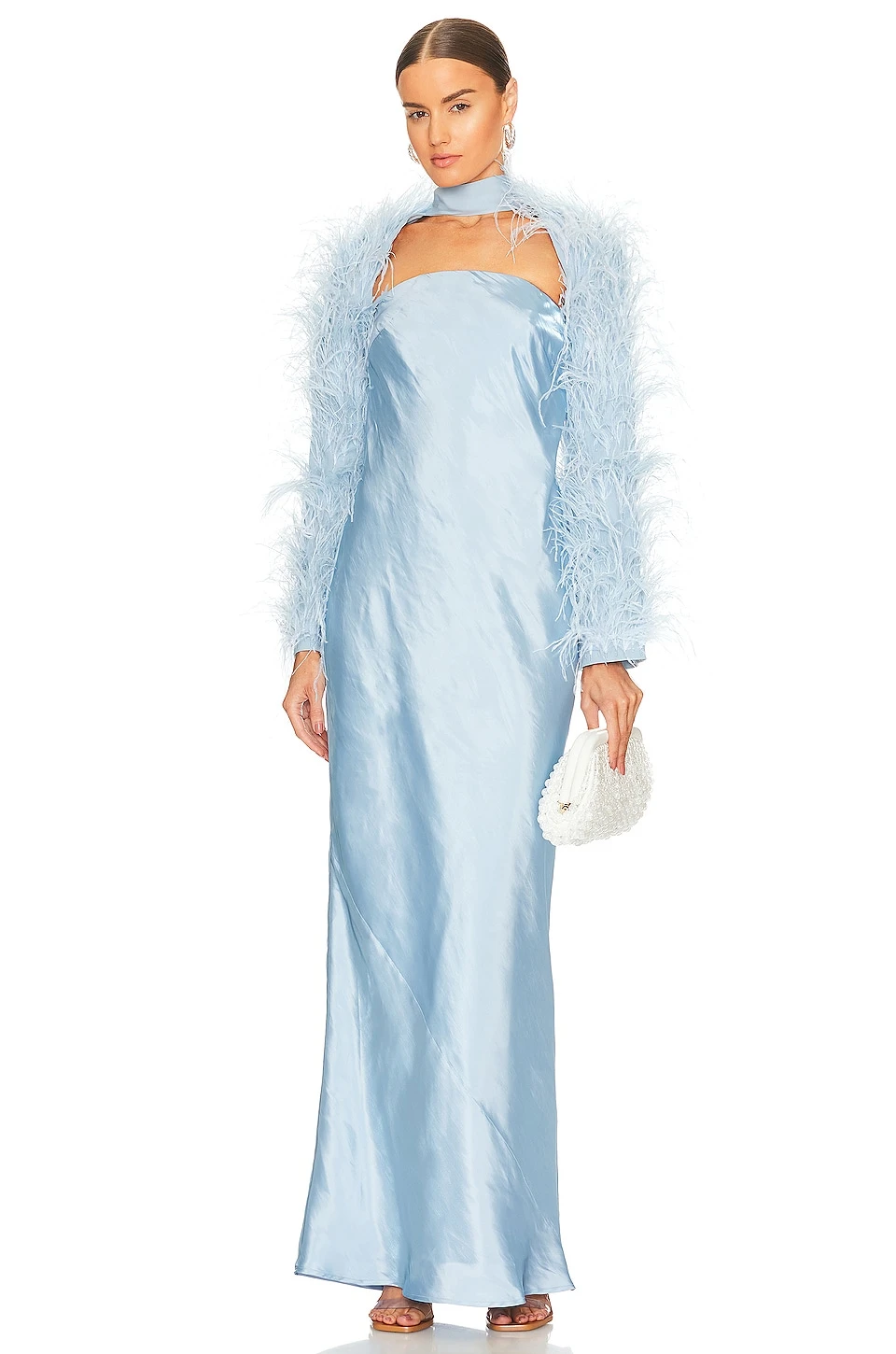 Cult Gaia Perla Gown Ice Blue - Image 4