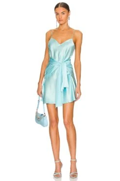 Wrap Mini Dress Tulum Blue