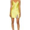 Mini Slip Dress Chartreuse