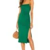 Strappy Side Slit Dress Fern