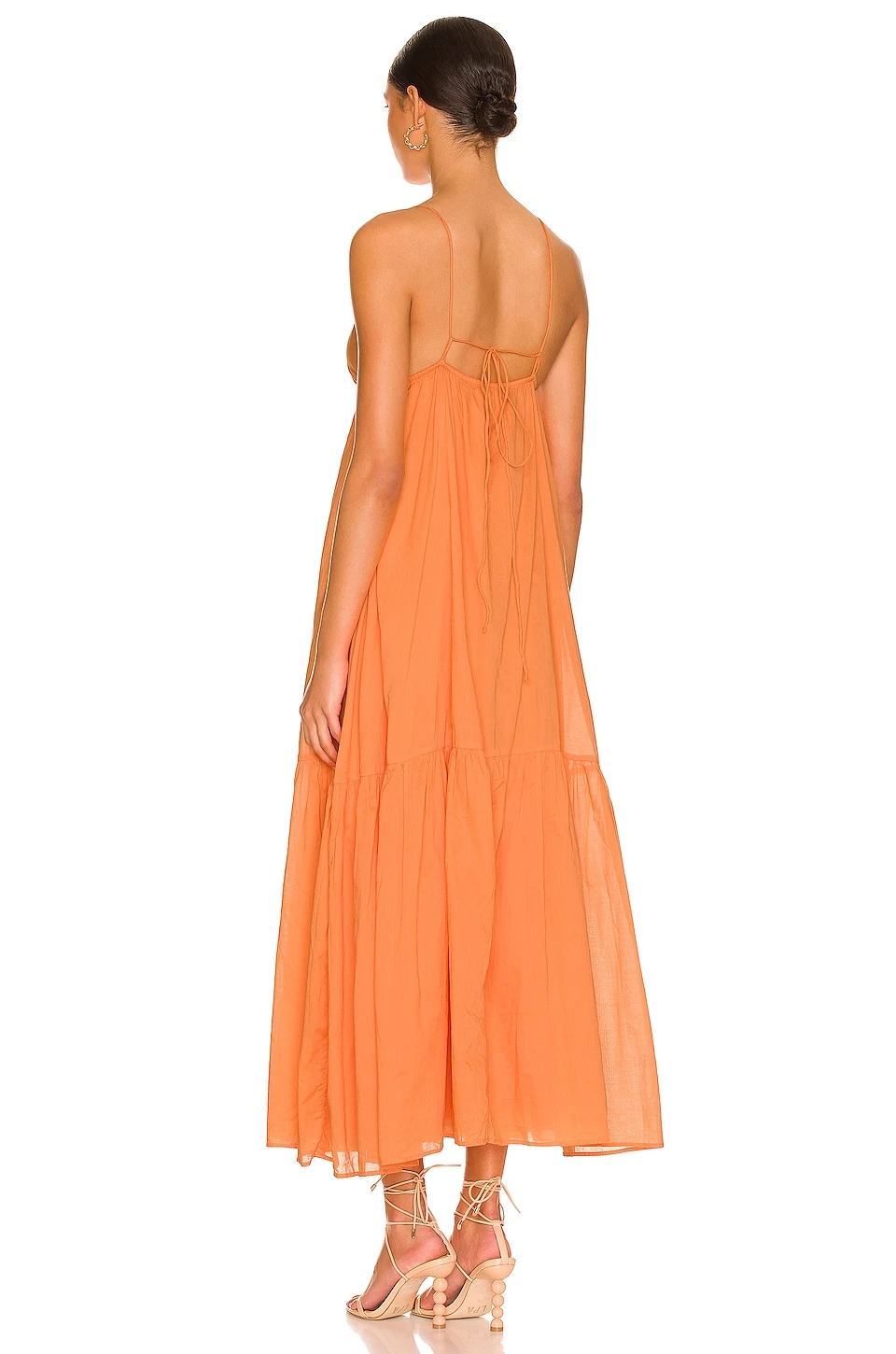 Faithfull The Brand Wilonna Midi Dress Mango - Image 3