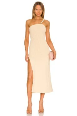 Keisha Midi Dress Tan