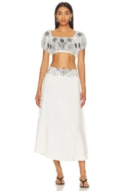 FREE PEOPLE Lotus Set White & Black Combo