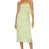 X Revolve Marquise Fringe Midi Dress Honeydew