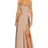 Finley Satin Gown Nutmeg