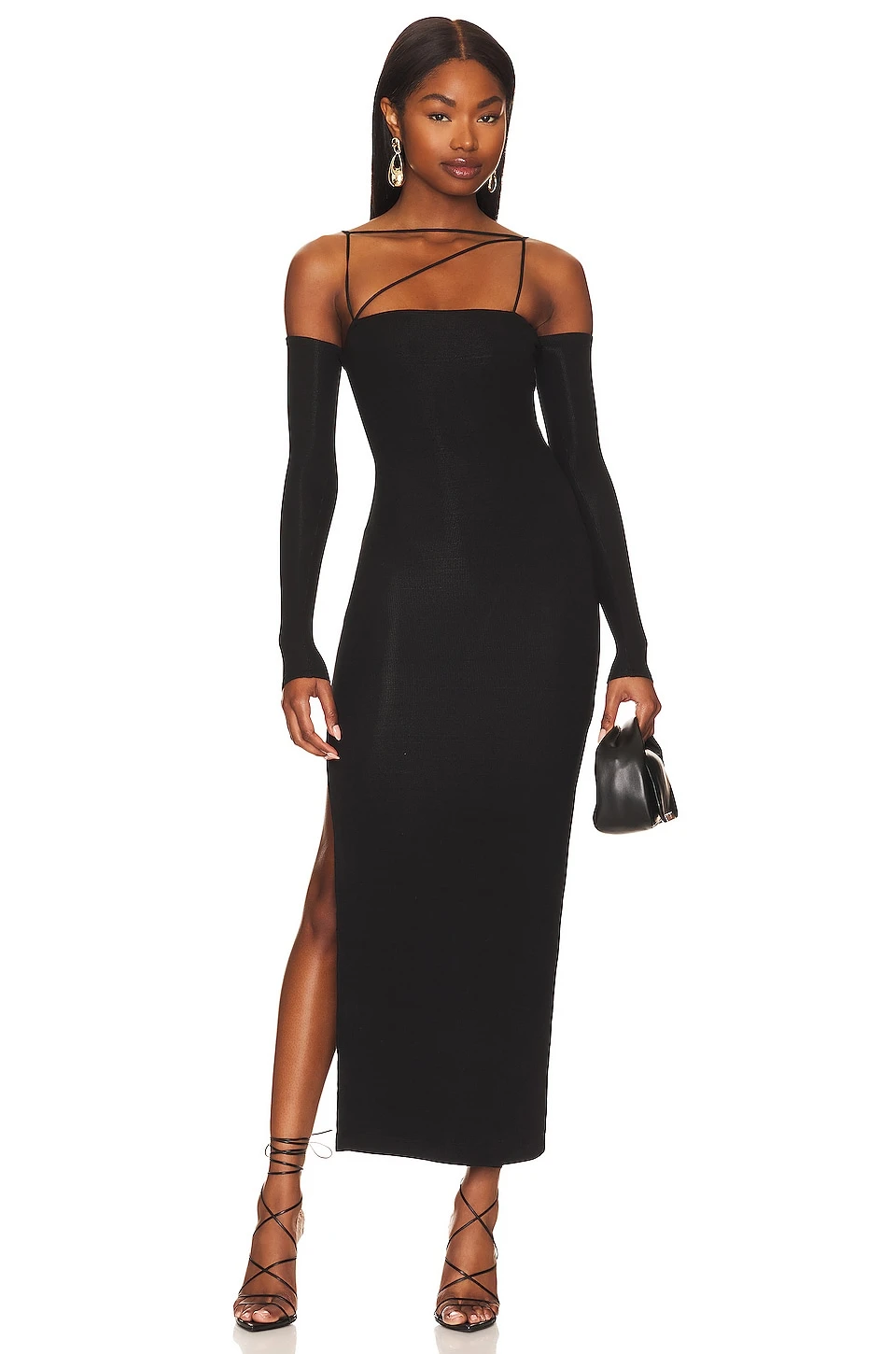 Off Shoulder Dress Black - Image 7