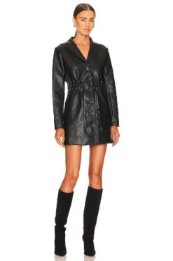 Noa Faux Leather Dress Black