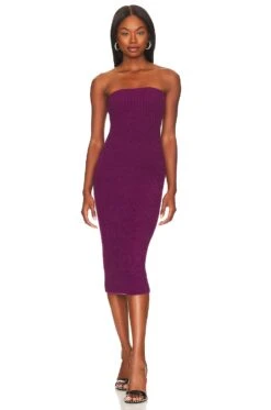 Eliana Knit Dress Plum
