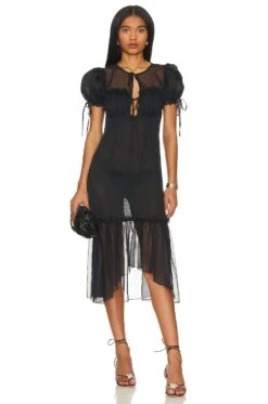 Ophelia Midi Dress Black