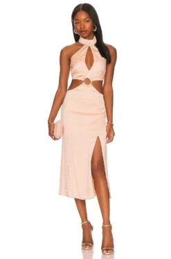 Giannina Midi Dress Apricot