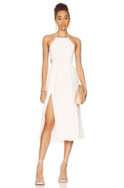 Alina Midi Dress White