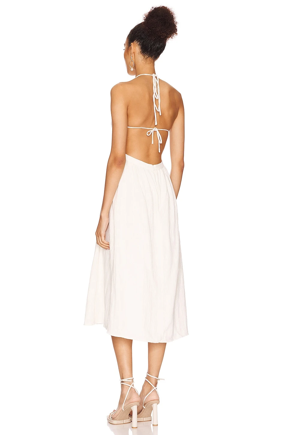 Alina Midi Dress White - Image 3