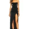 X REVOLVE Fernanda Gown Black
