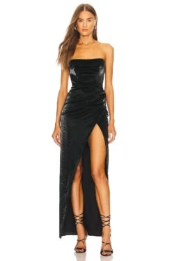 X REVOLVE Fernanda Gown Black