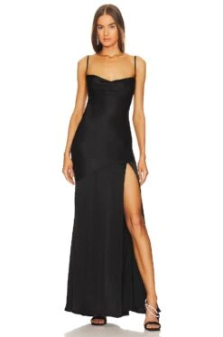 X REVOLVE Cecelia Gown Black