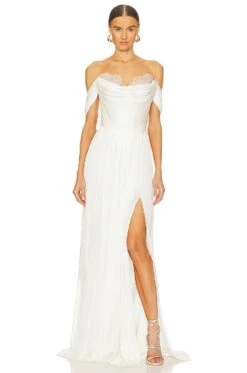 Sharon Gown Pearl White