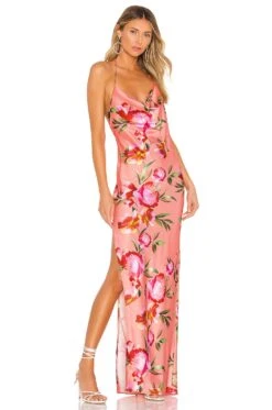 Nicolette Gown Watercolor Rose