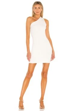 Solstice One Shoulder Dress White