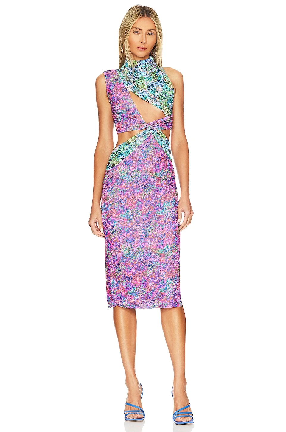 Elea Midi Dress Mixed Florals