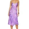 Sheila Midi Dress Lilac Leo