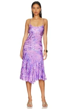 Sheila Midi Dress Lilac Leo