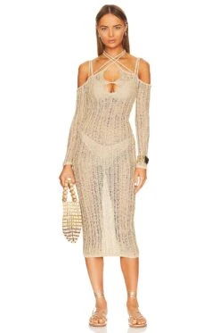 Evangeline Maxi Dress Gold Sand