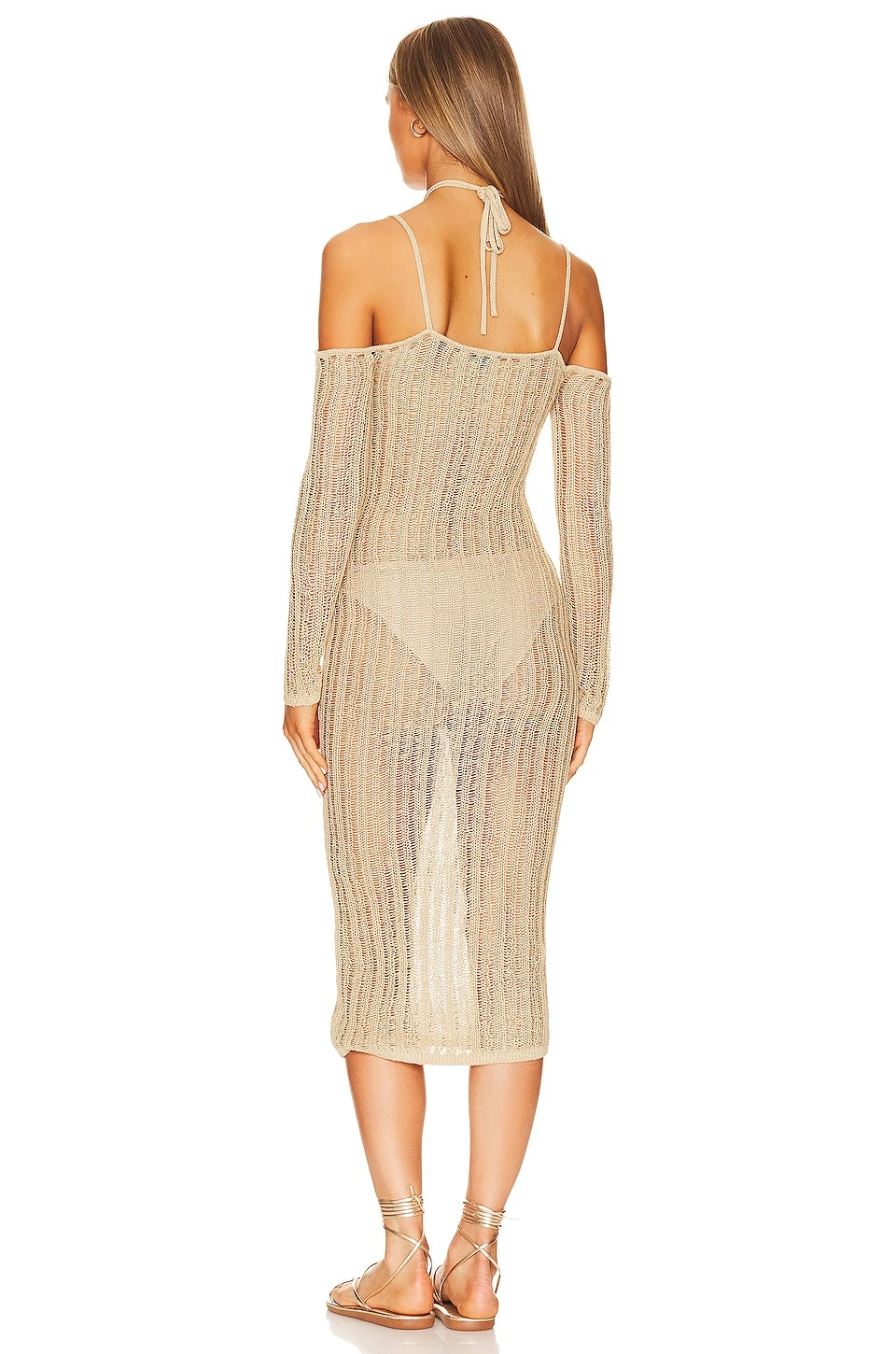 Evangeline Maxi Dress Gold Sand - Image 3