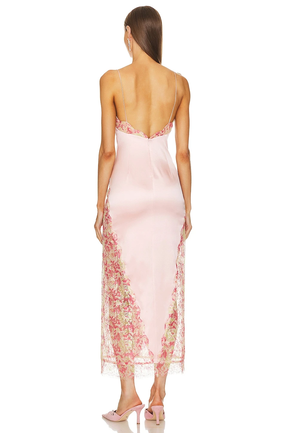 Eva Silk Dress Pink - Image 3