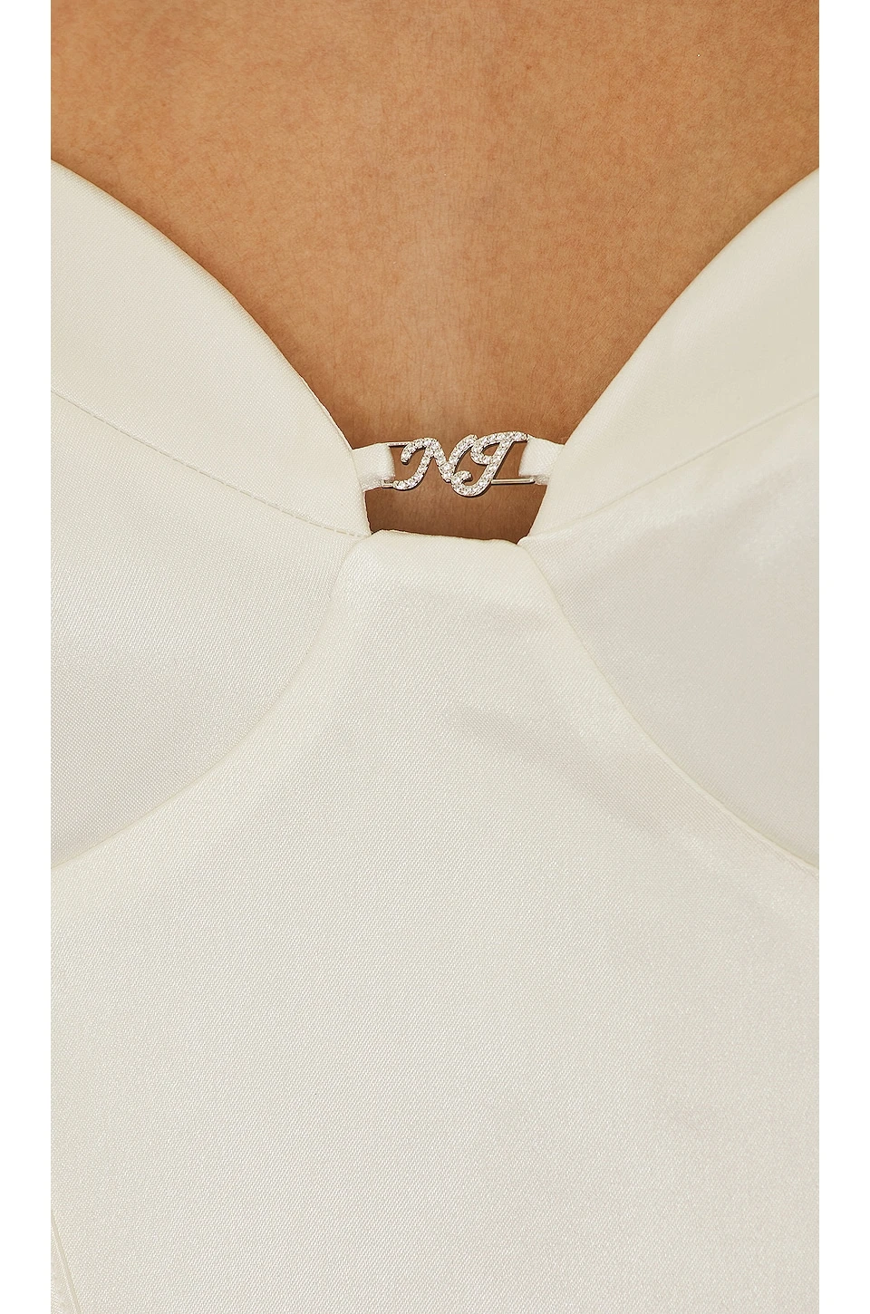 Anastasia Diamond Slip Dress White - Image 4