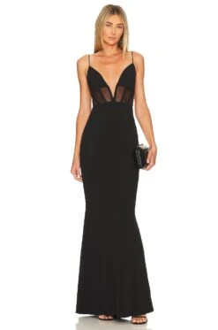 Sade Mesh Gown Black