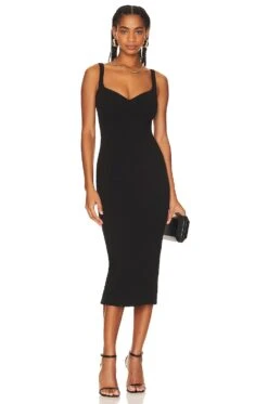 Romance Midi Dress Black