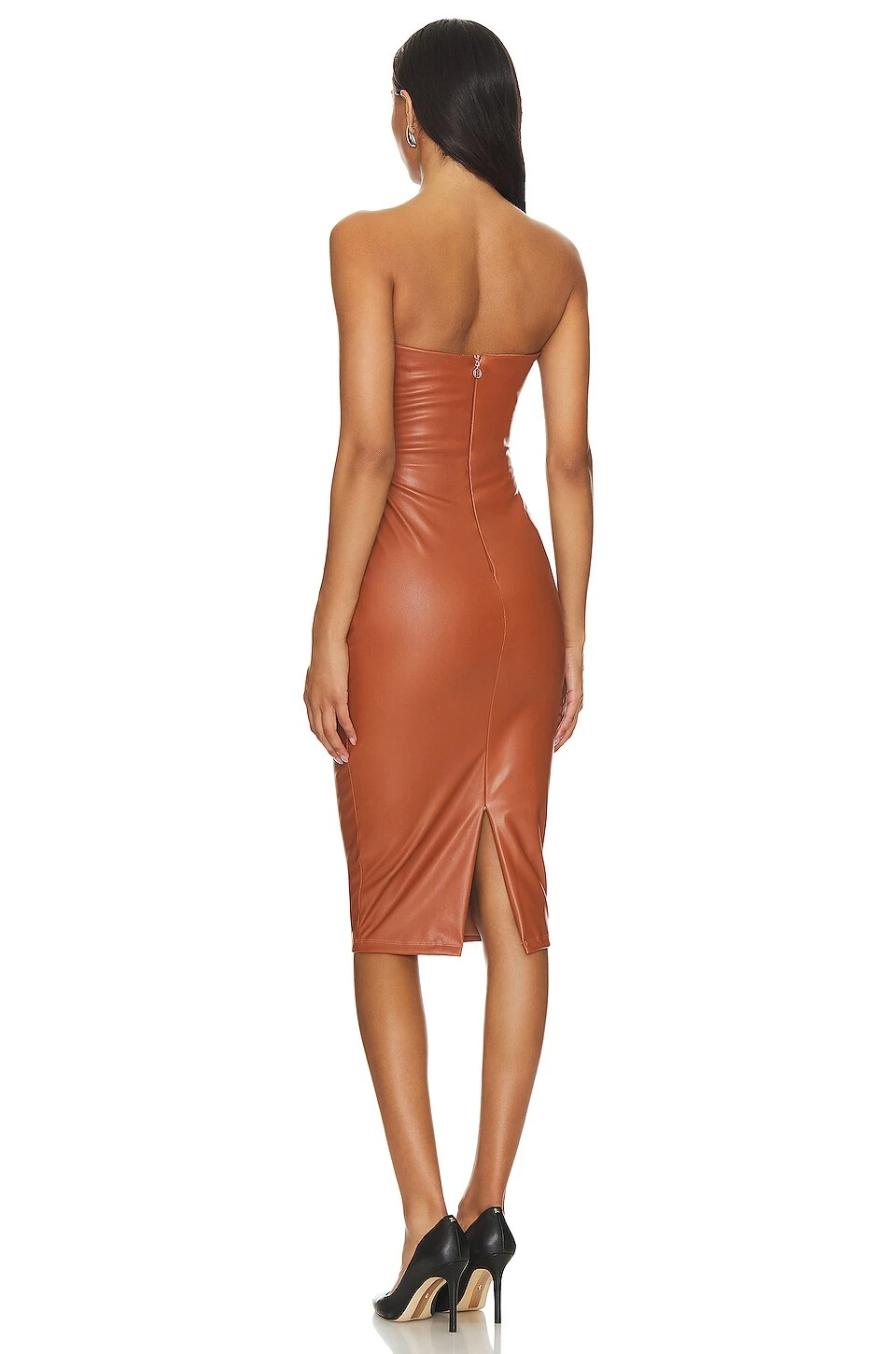 Leona Strapless Midi Tan - Image 3