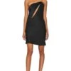 Nadine Silk Mini Dress Black