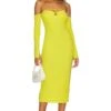 Sunny Midi Dress Yellow Citron