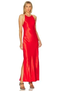 Kristi Halter Slip Dress Poppy